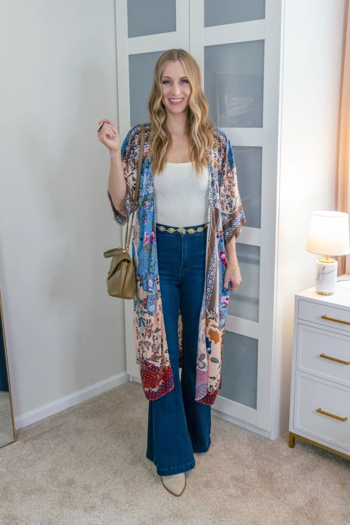 Kimono Outfit Ideas with Jeans