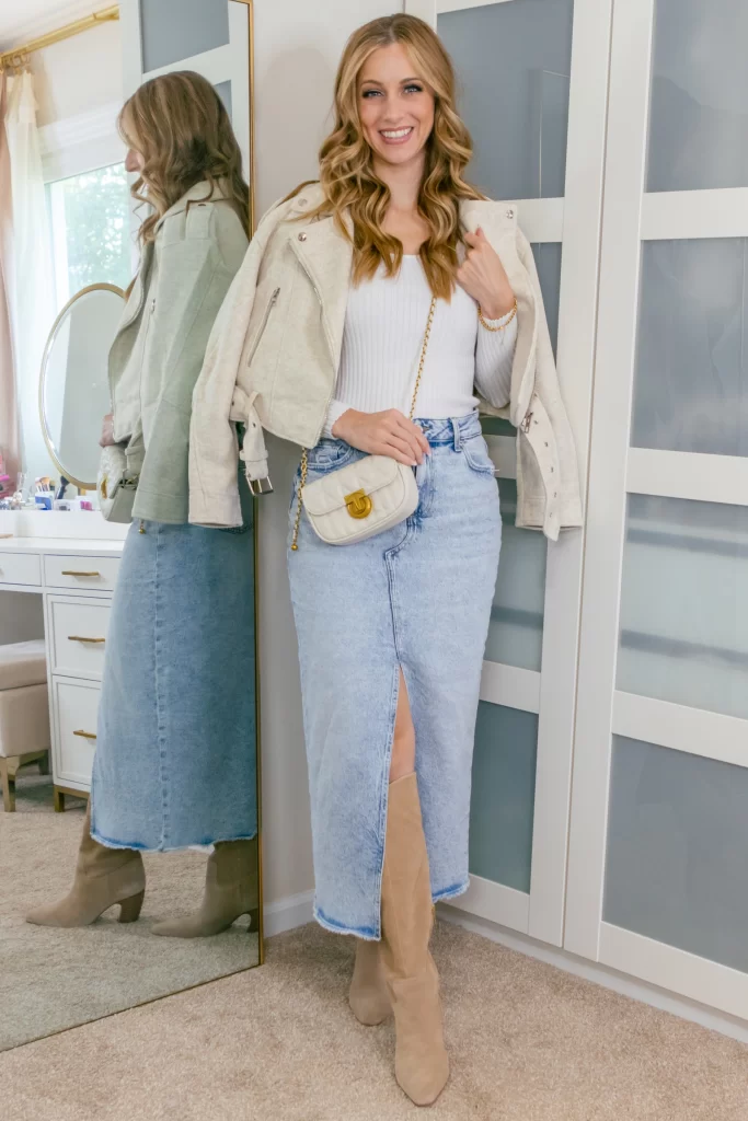 Long Denim Skirt